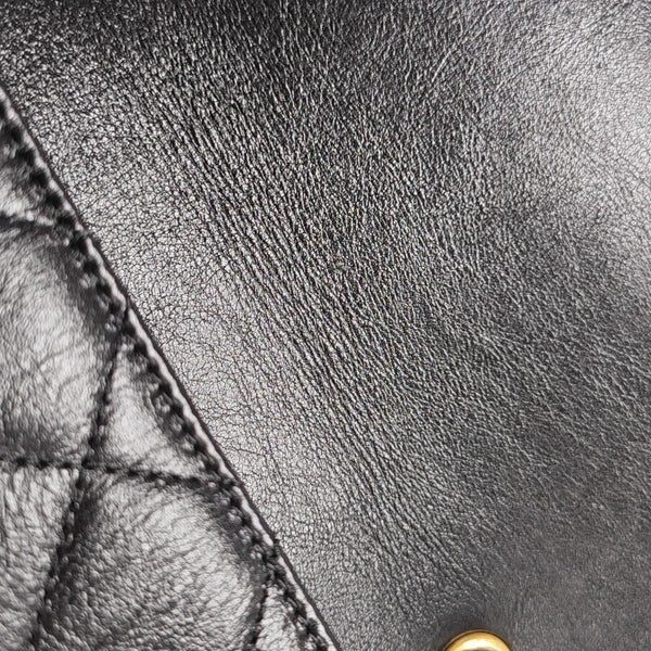 Quilted Calfskin Shoulder Bag Black