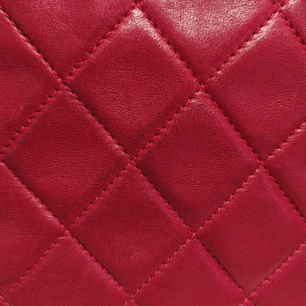 Quilted Lambskin Shoulder Bag Red