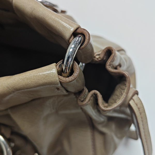 Calfskin Shoulder Bag Beige