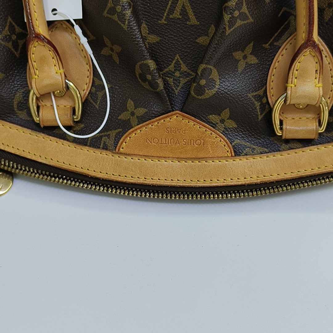 Monogram Coated Canvas Top Handle Bag Brown