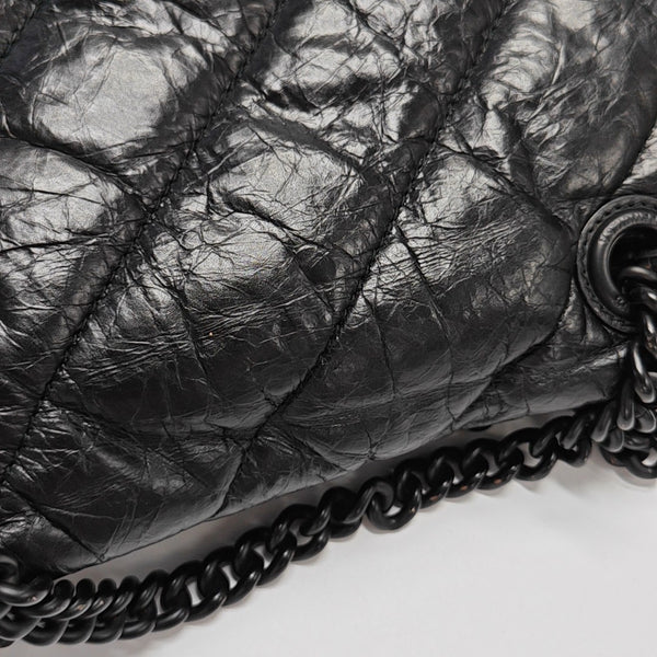Crush Small Quilted Calfskin Black