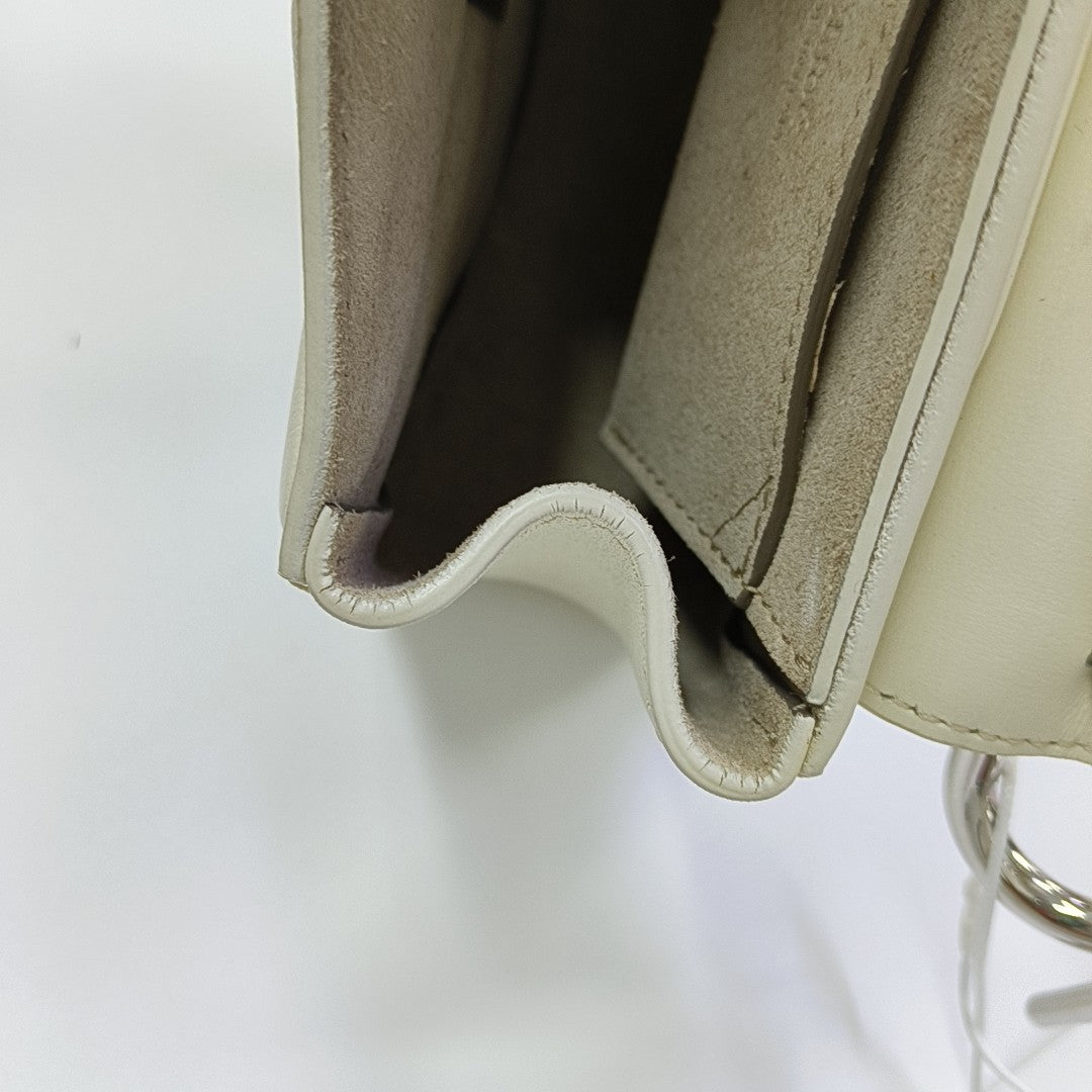 Drew Nano Quilted Calfskin White