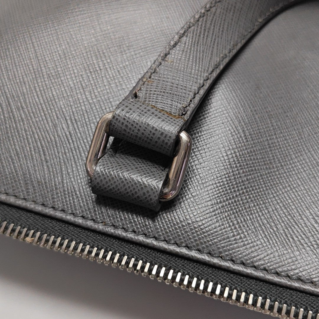 Saffiano Calfskin Crossbody Bag Gray