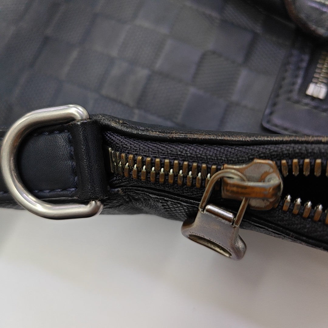 AVENUE Damier Calfskin Blue