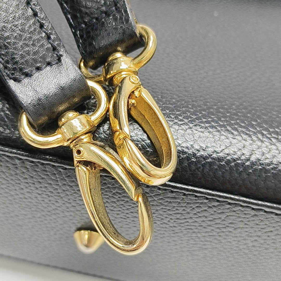 Calfskin Shoulder Bag Black
