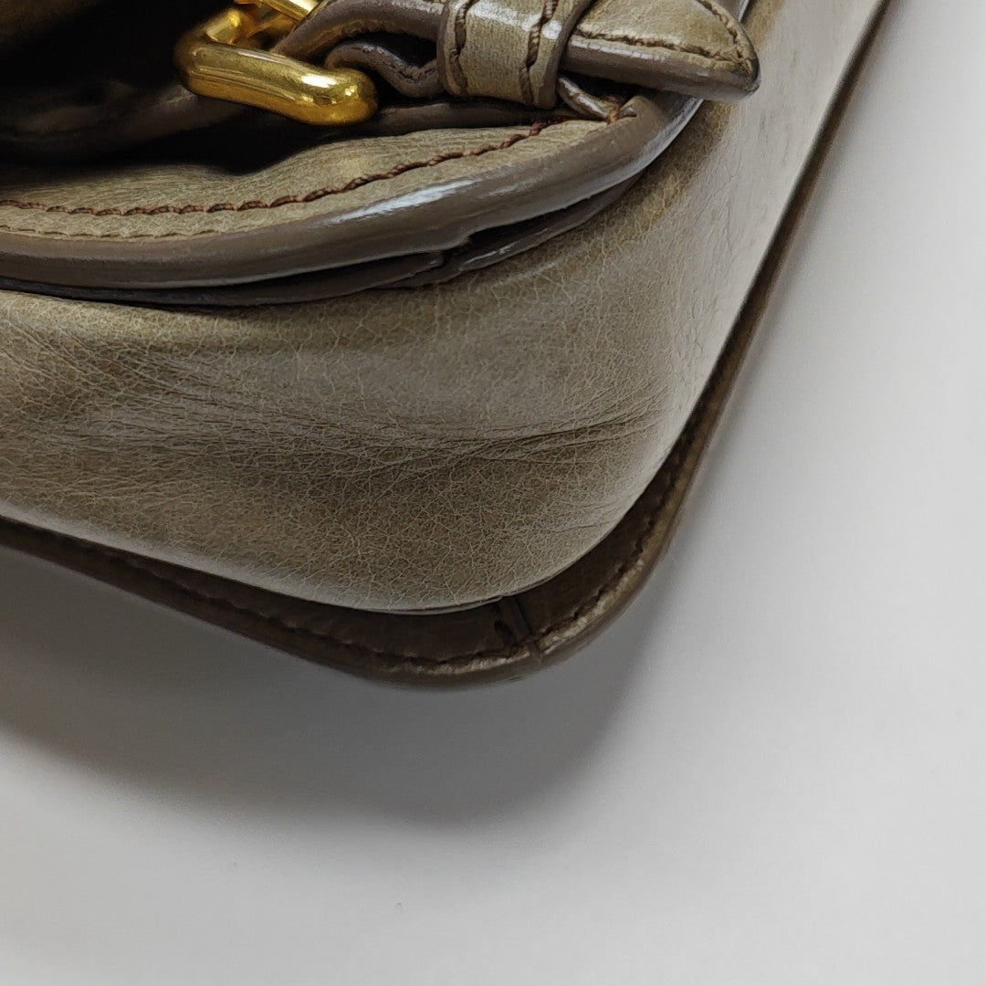 Calfskin Shoulder Bag Beige