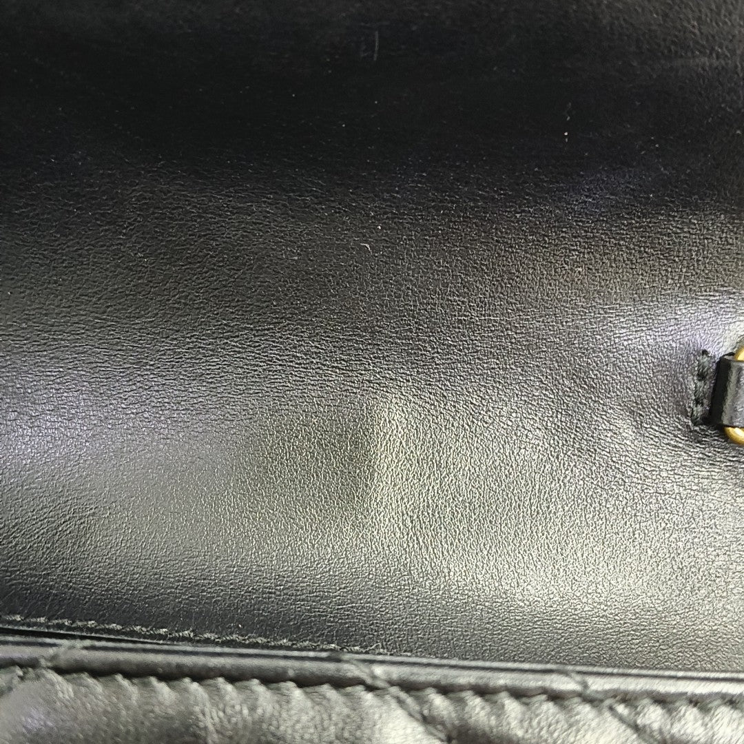 GG Marmont Mini Quilted Calfskin Black