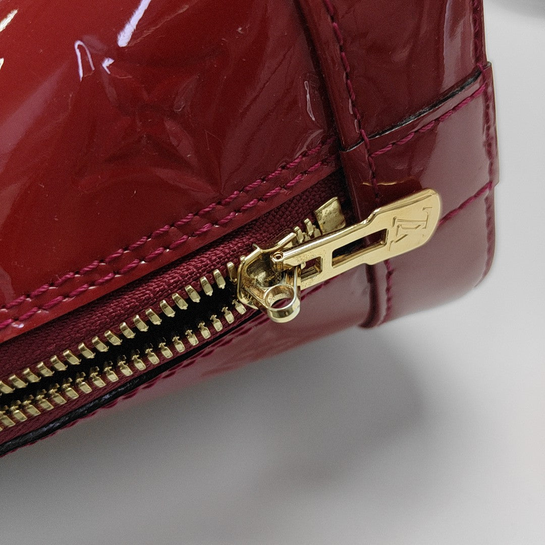 ALMA BB Monogram Patent Leather Red