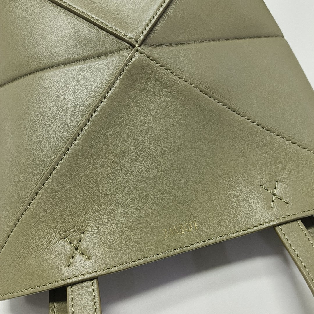 Puzzle Fold Mini Calfskin Green