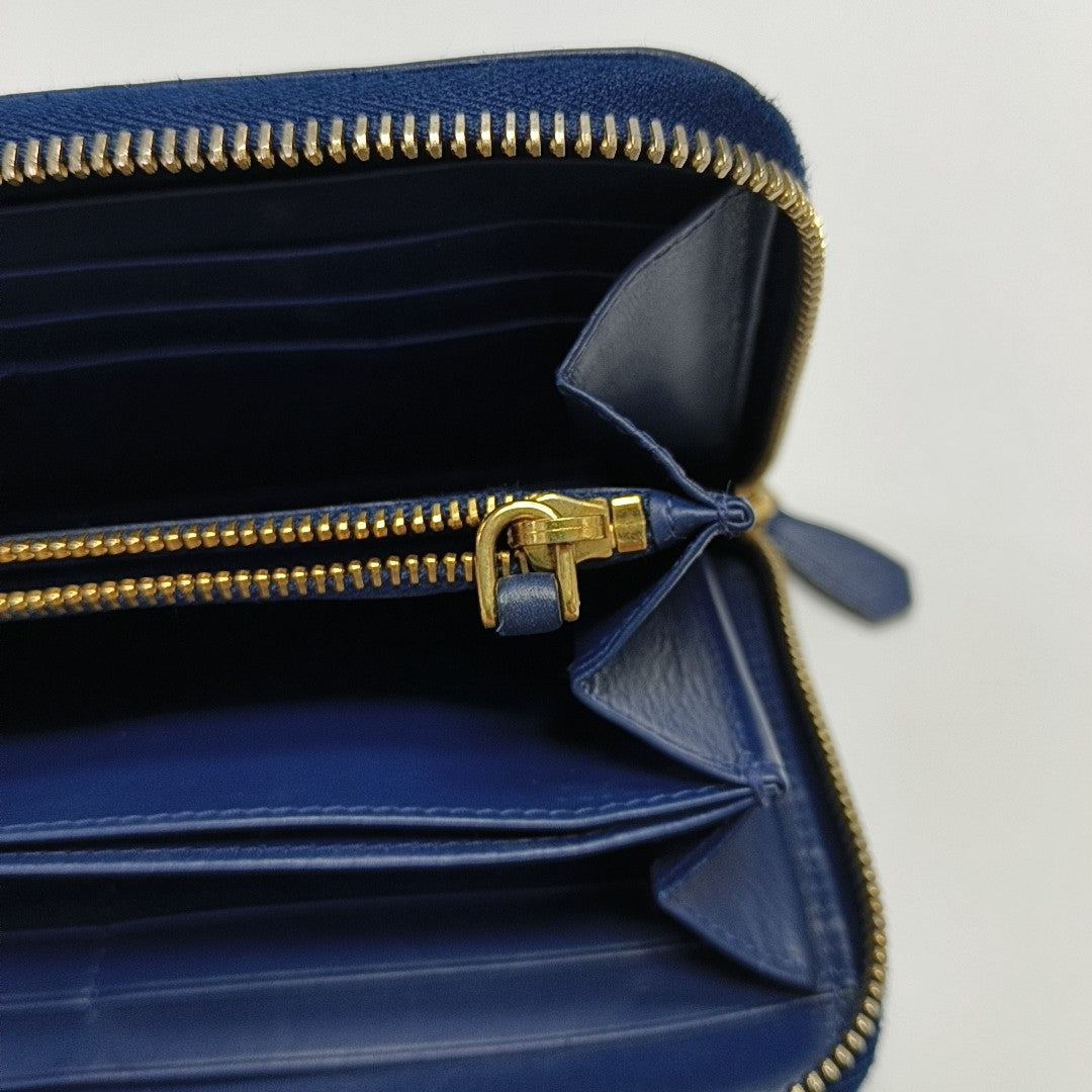Calfskin Wallet Blue