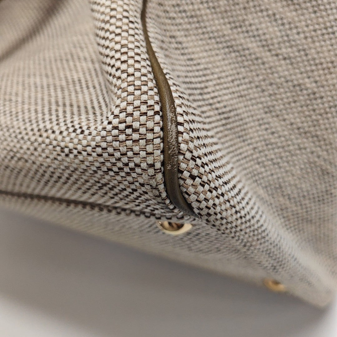 Canvas Top Handle Bag Beige