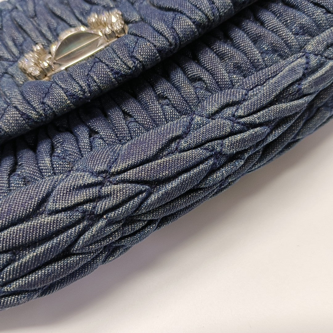 Crystal Quilted Denim Blue