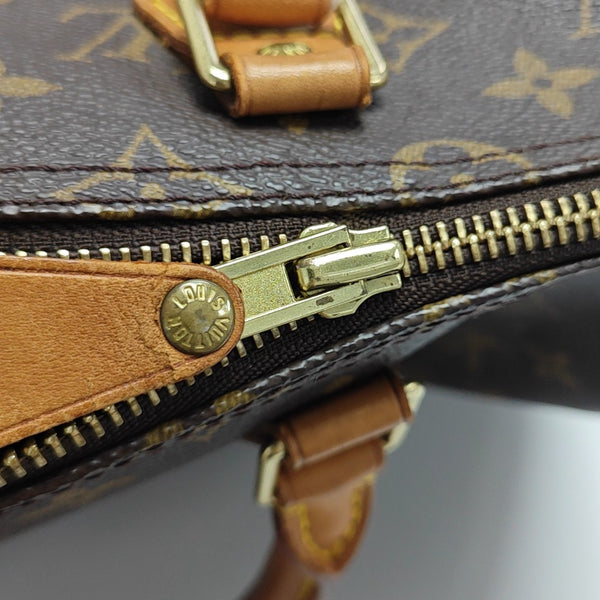 SPEEDY 35 Monogram Coated Canvas Brown