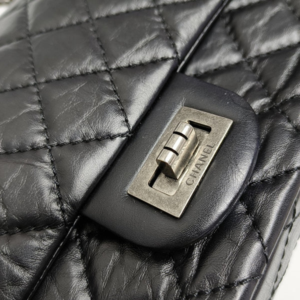 2.55 225 (small) Quilted Calfskin Black