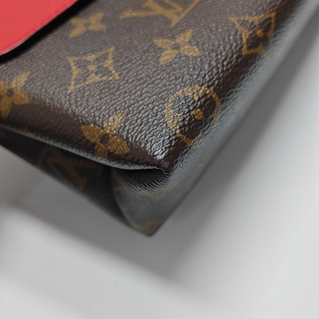 Locky BB Lona Monogram Revestida Roja