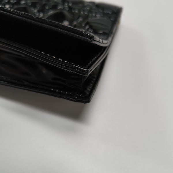 Lady Dior Medium Cannage Patent Leather Black