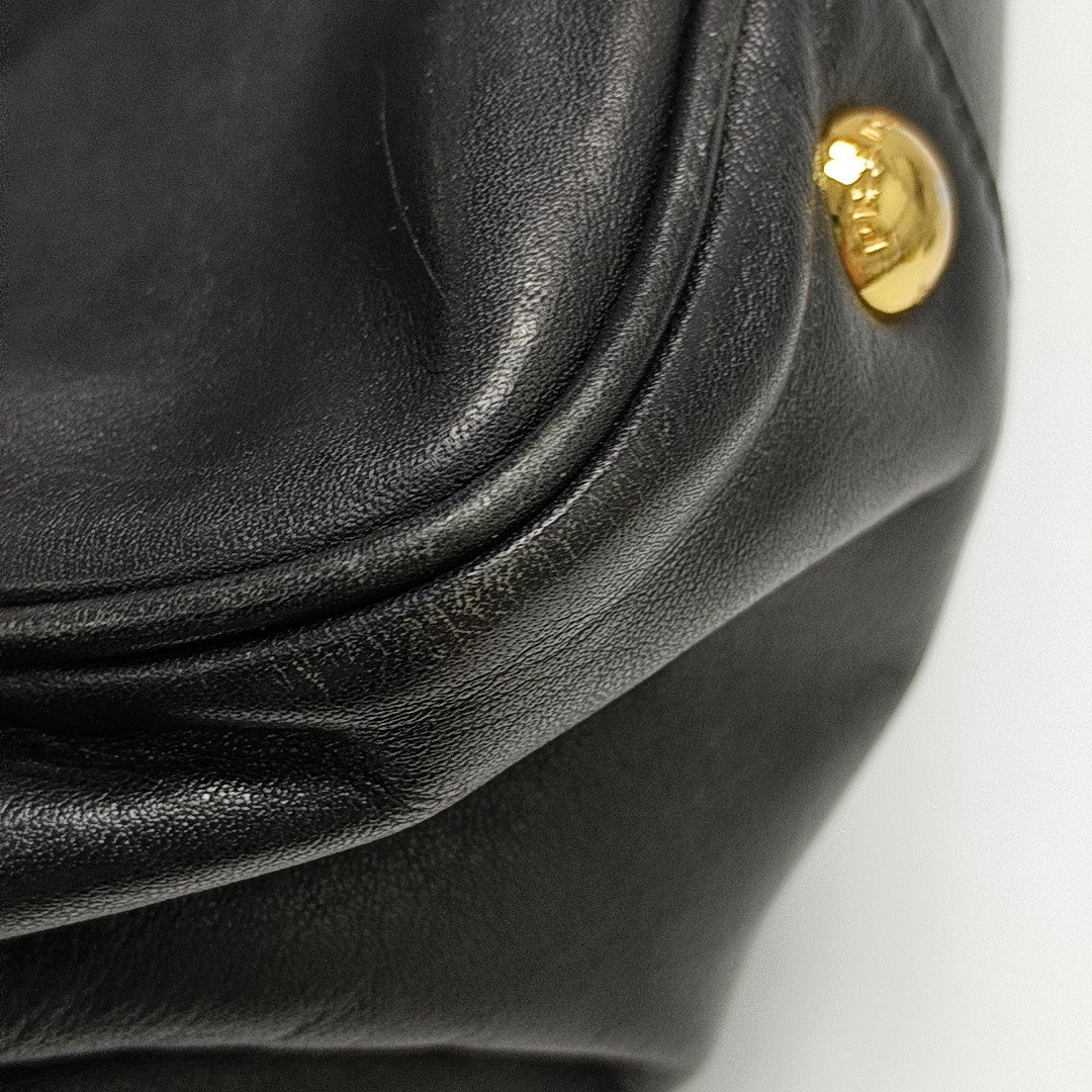 Nylon Top Handle Bag Black