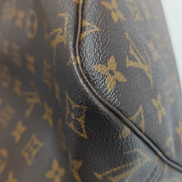 NEVERFULL MM Monogram Coated Canvas Brown