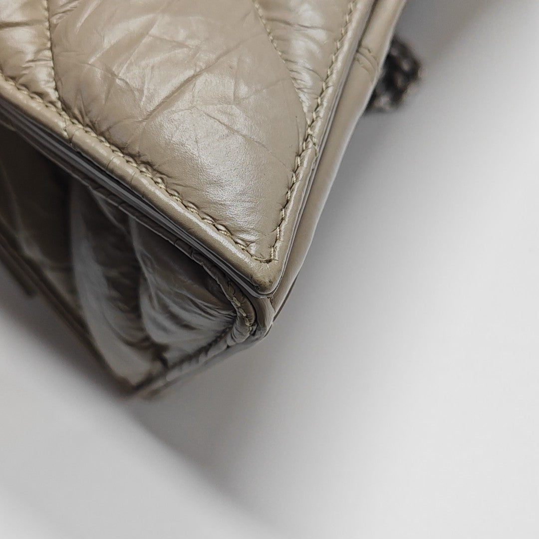 Crush Medium Quilted Calfskin Beige