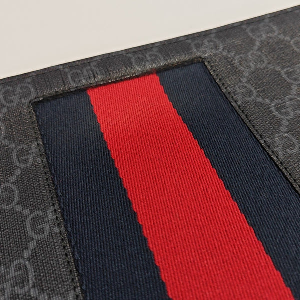 GG Supreme Monogram Coated Canvas Gray