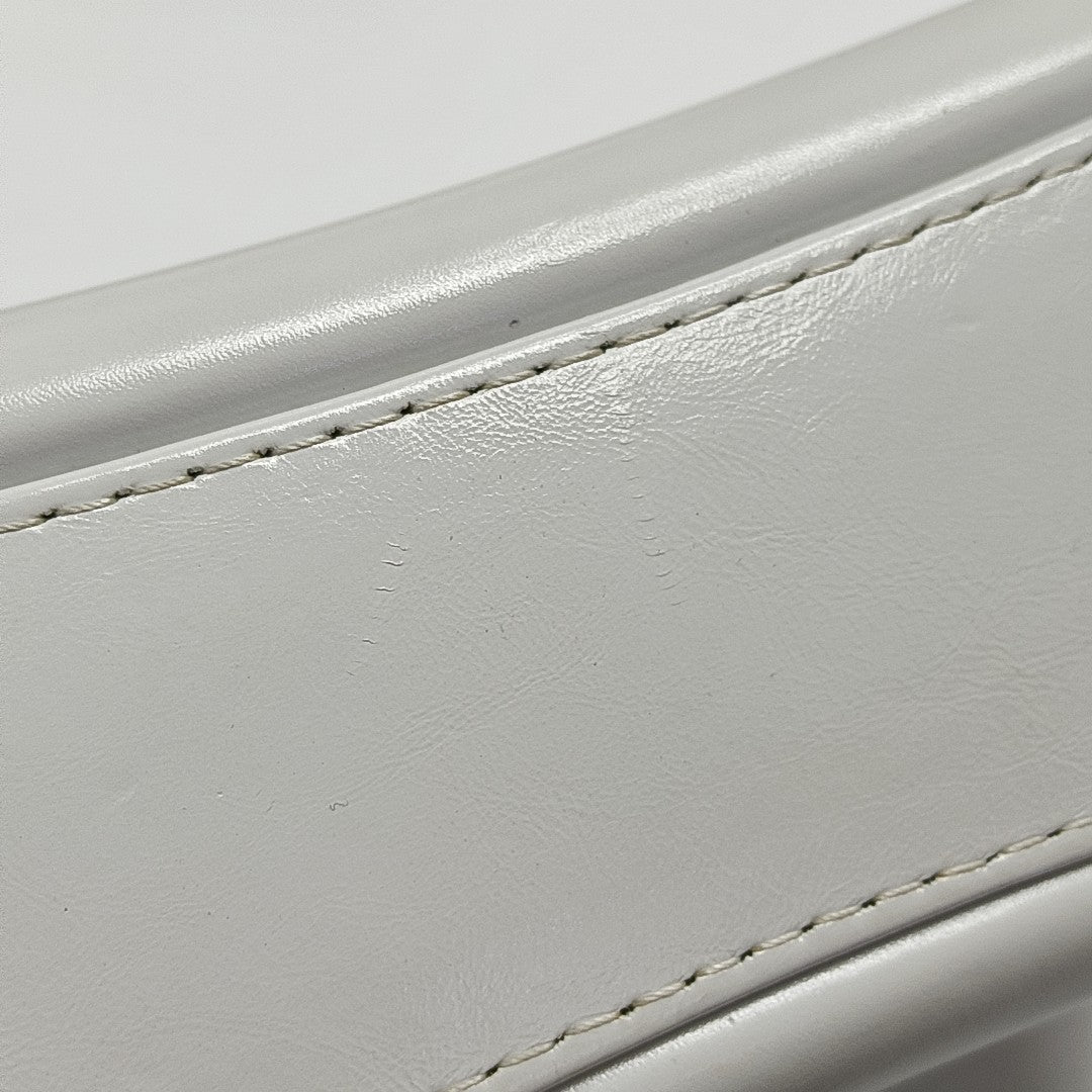 GABRIELLE Small Quilted Calfskin White