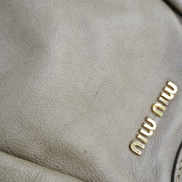Calfskin Top Handle Bag Gray