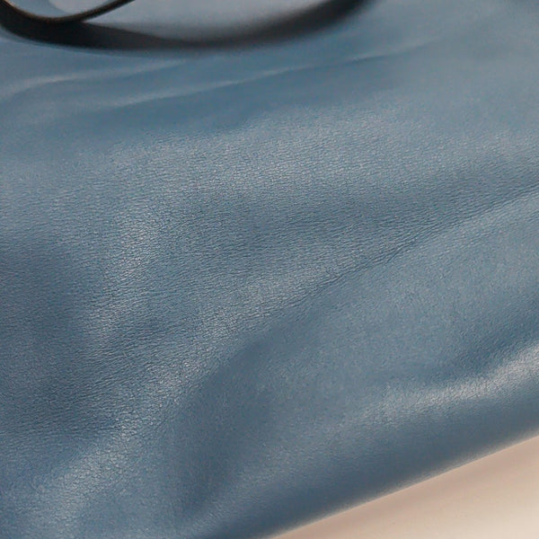 Calfskin Top Handle Bag Blue