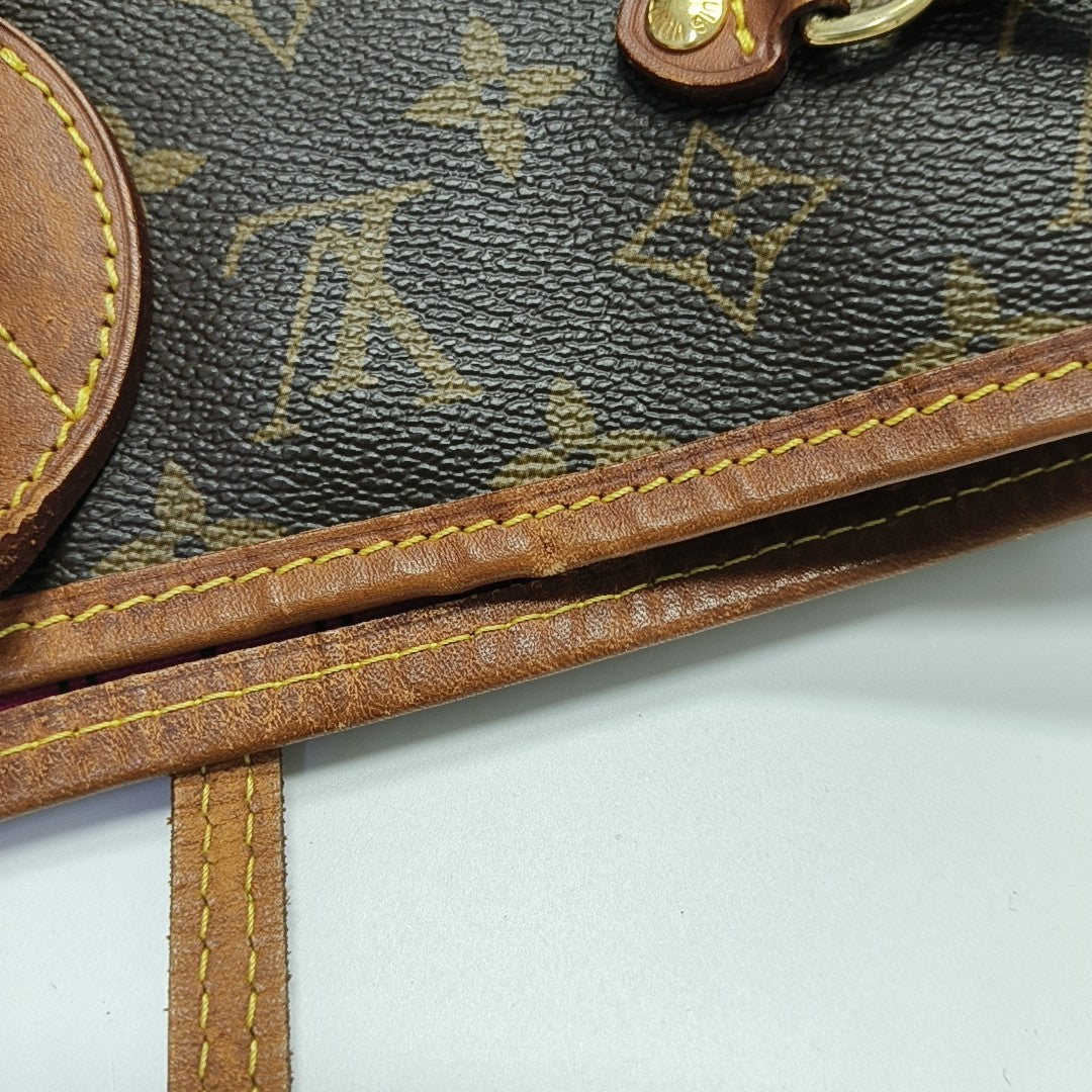 NEVERFULL MM Monogram Coated Canvas Brown