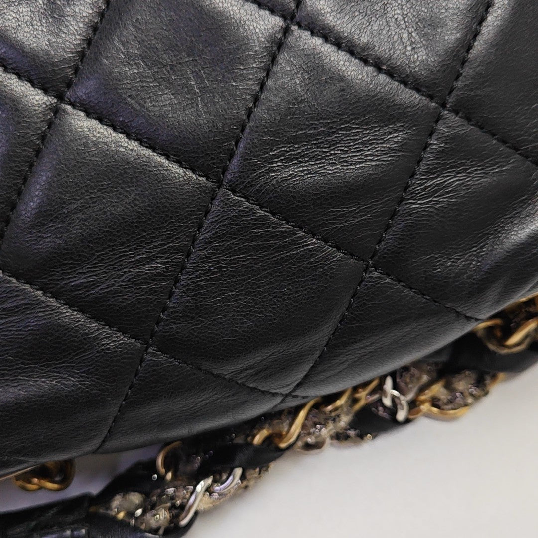 Quilted Calfskin Shoulder Bag Black