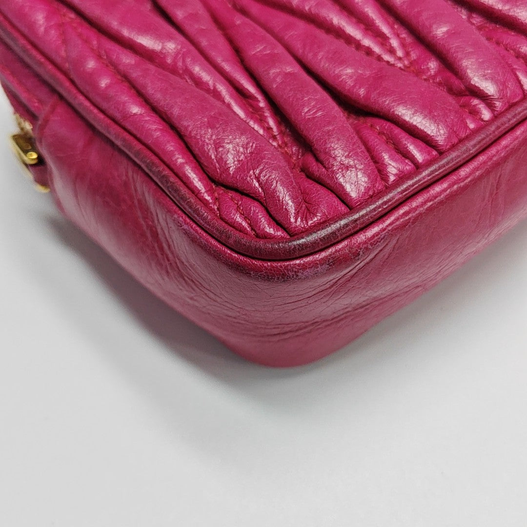 Quilted Lambskin Shoulder Bag Red