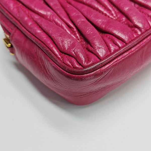 Quilted Lambskin Shoulder Bag Red