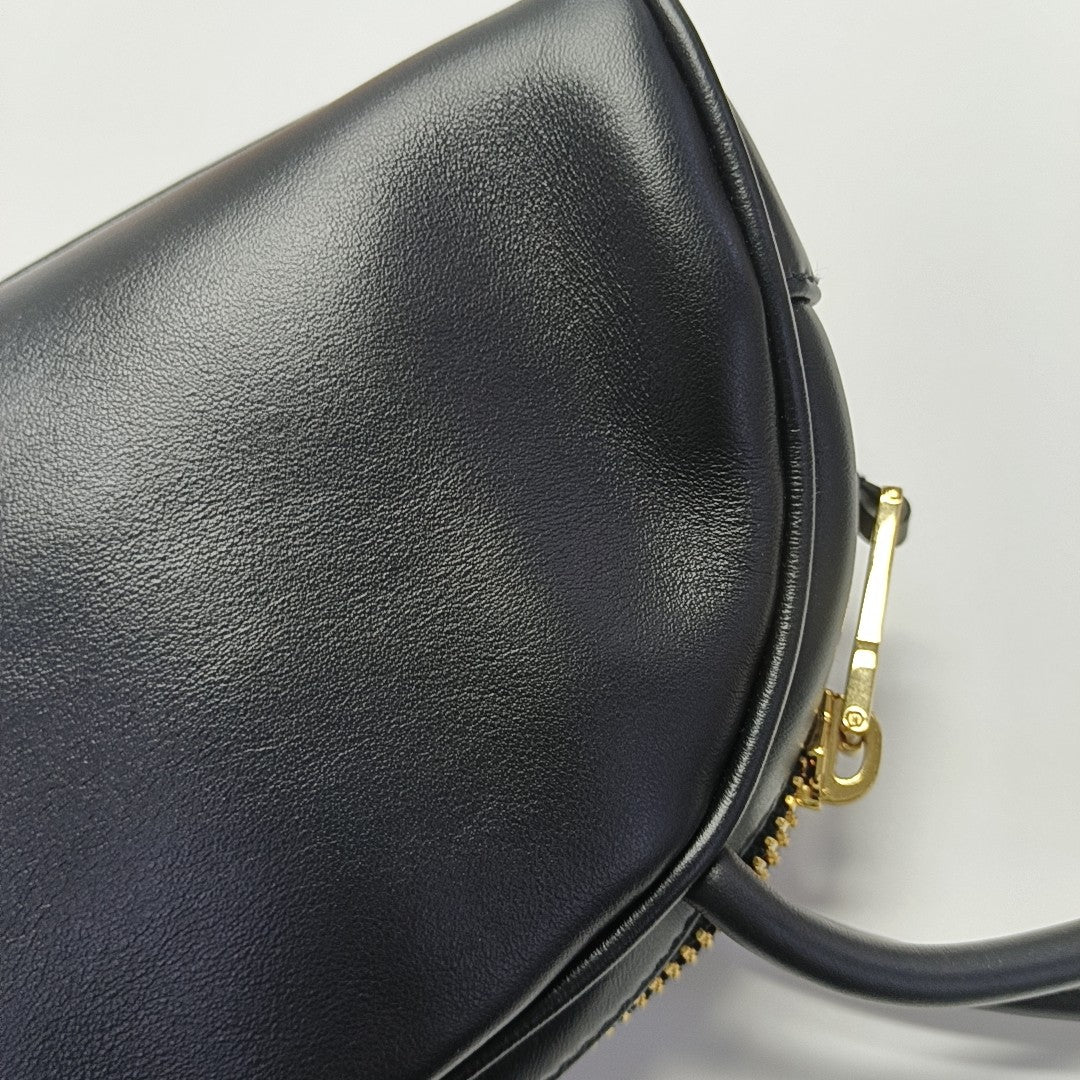 Calfskin Top Handle Bag Black