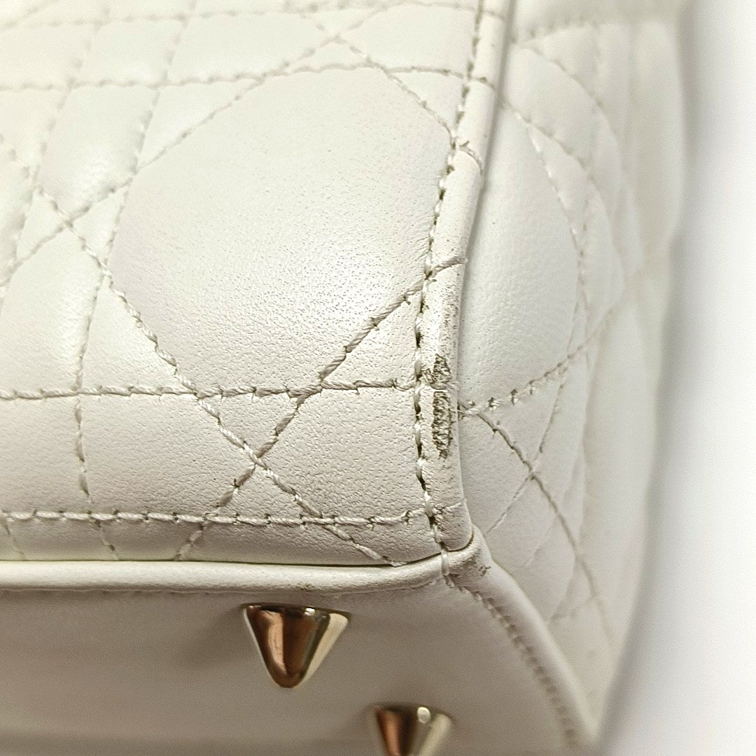 Lady Dior Cannage Lambskin White