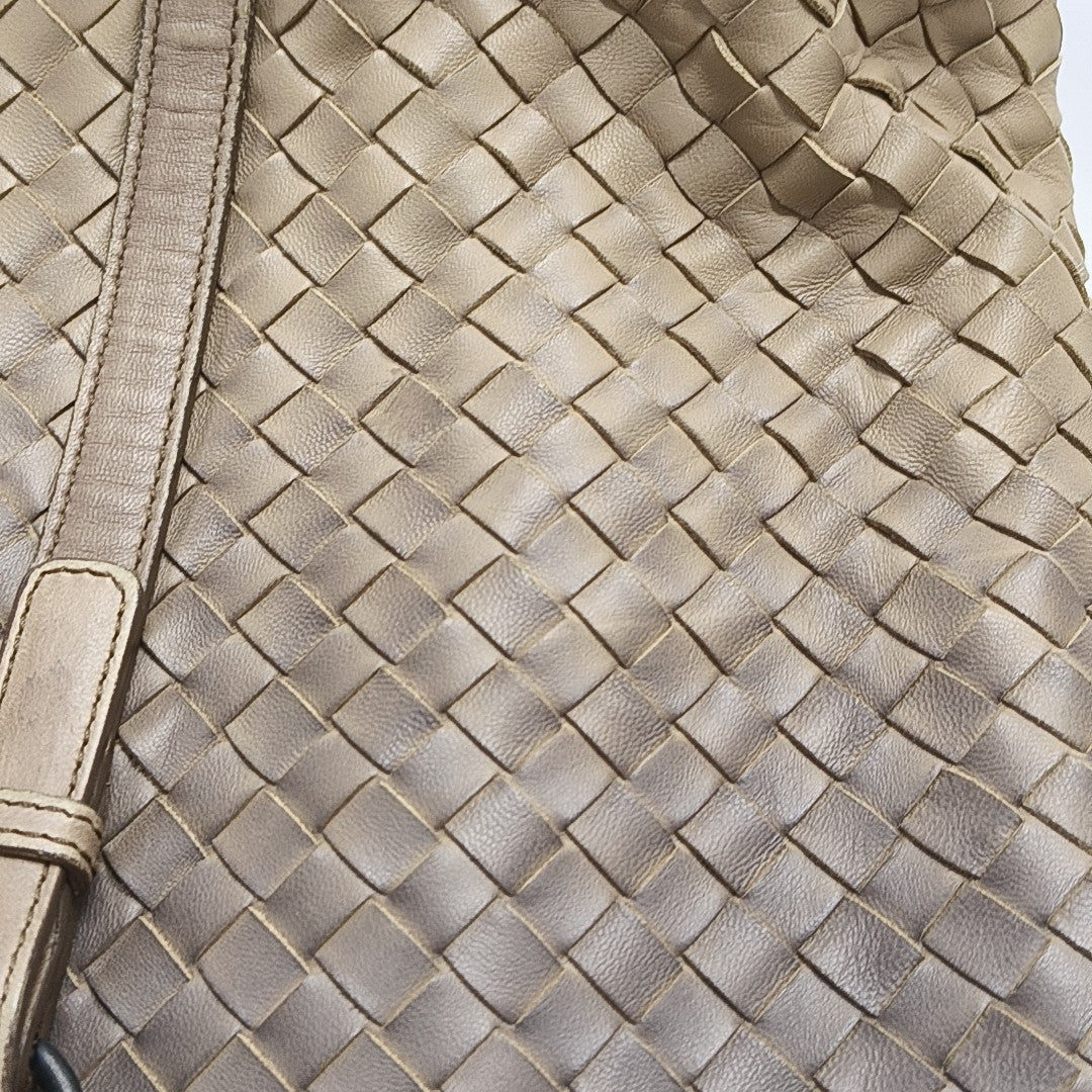 Lambskin Top Handle Bag Brown