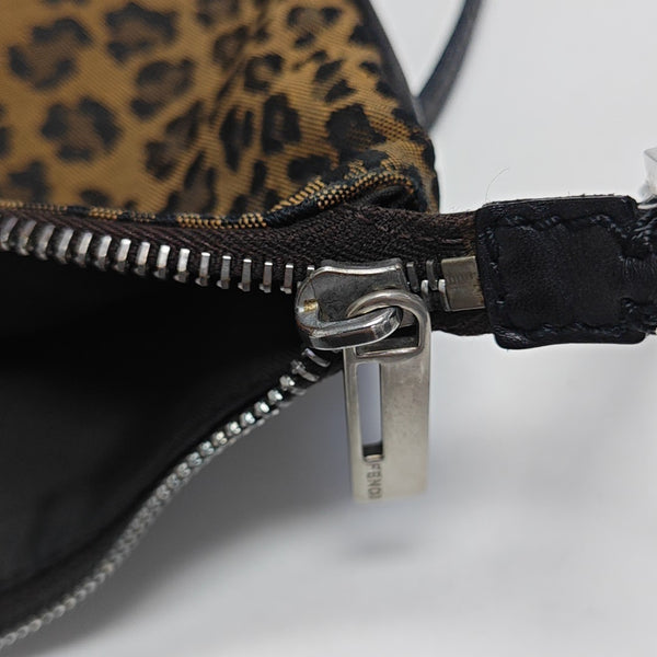 Fabric Shoulder Bag Brown