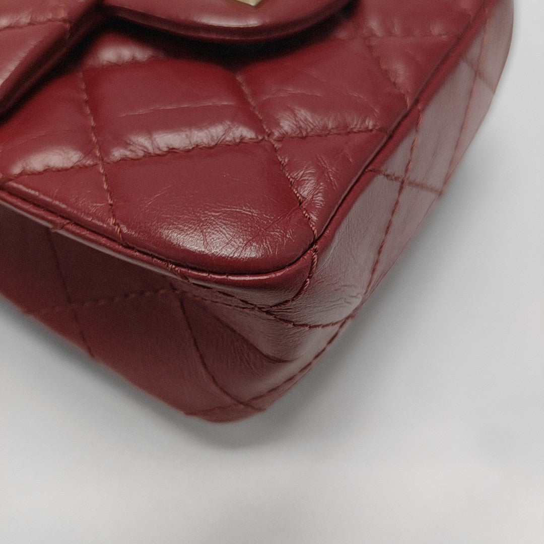 2.55 Quilted Vintage Calf Red