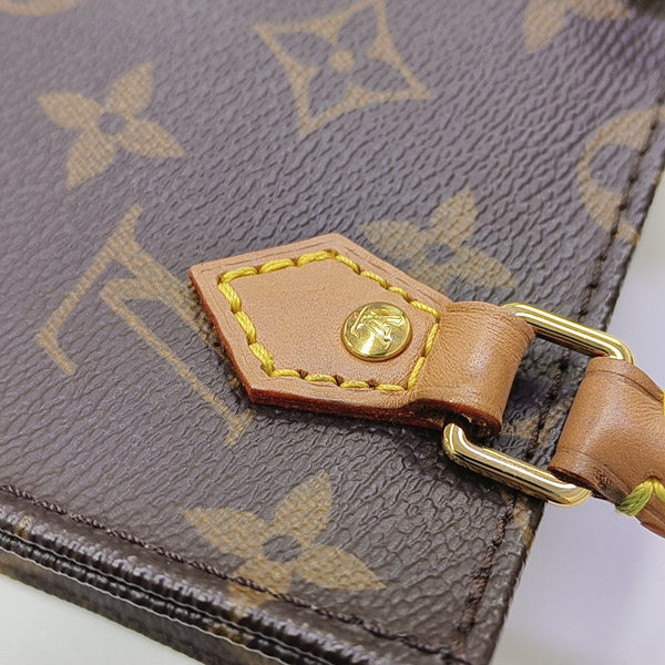 SAC PLAT Mini Monogram Coated Canvas Brown