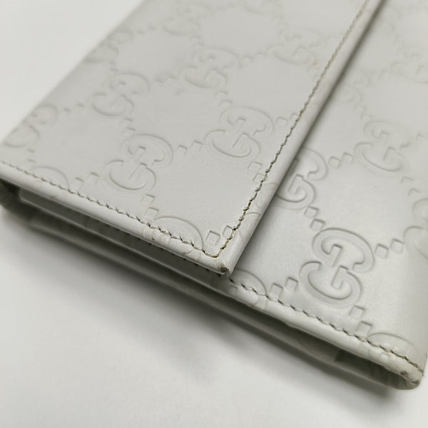 Signature Monogram Calfskin White Wallet
