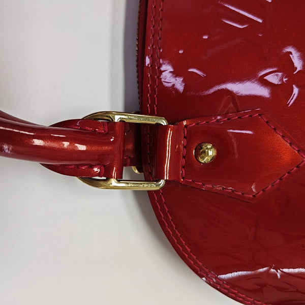 ALMA BB Monogram Patent Leather Red
