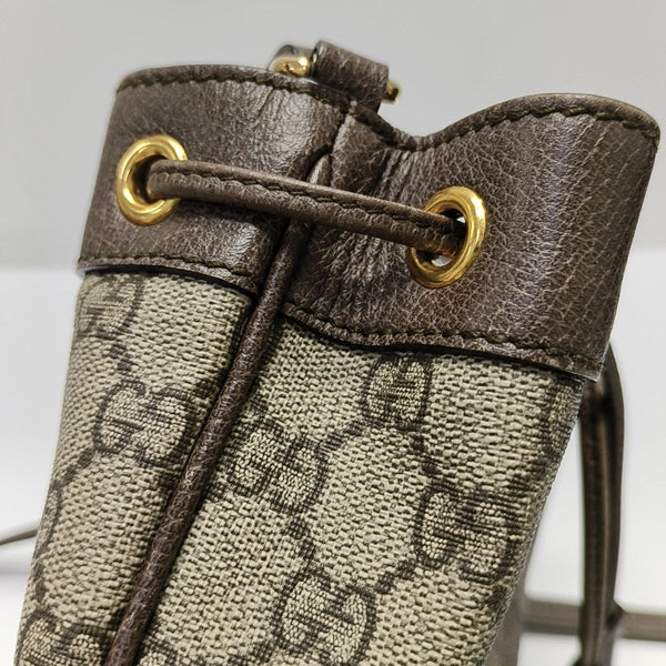Ophidia Mini Monogram Coated Canvas Beige