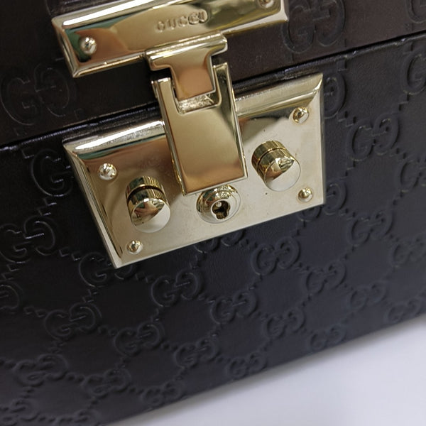Padlock Small Monogram Calfskin Brown