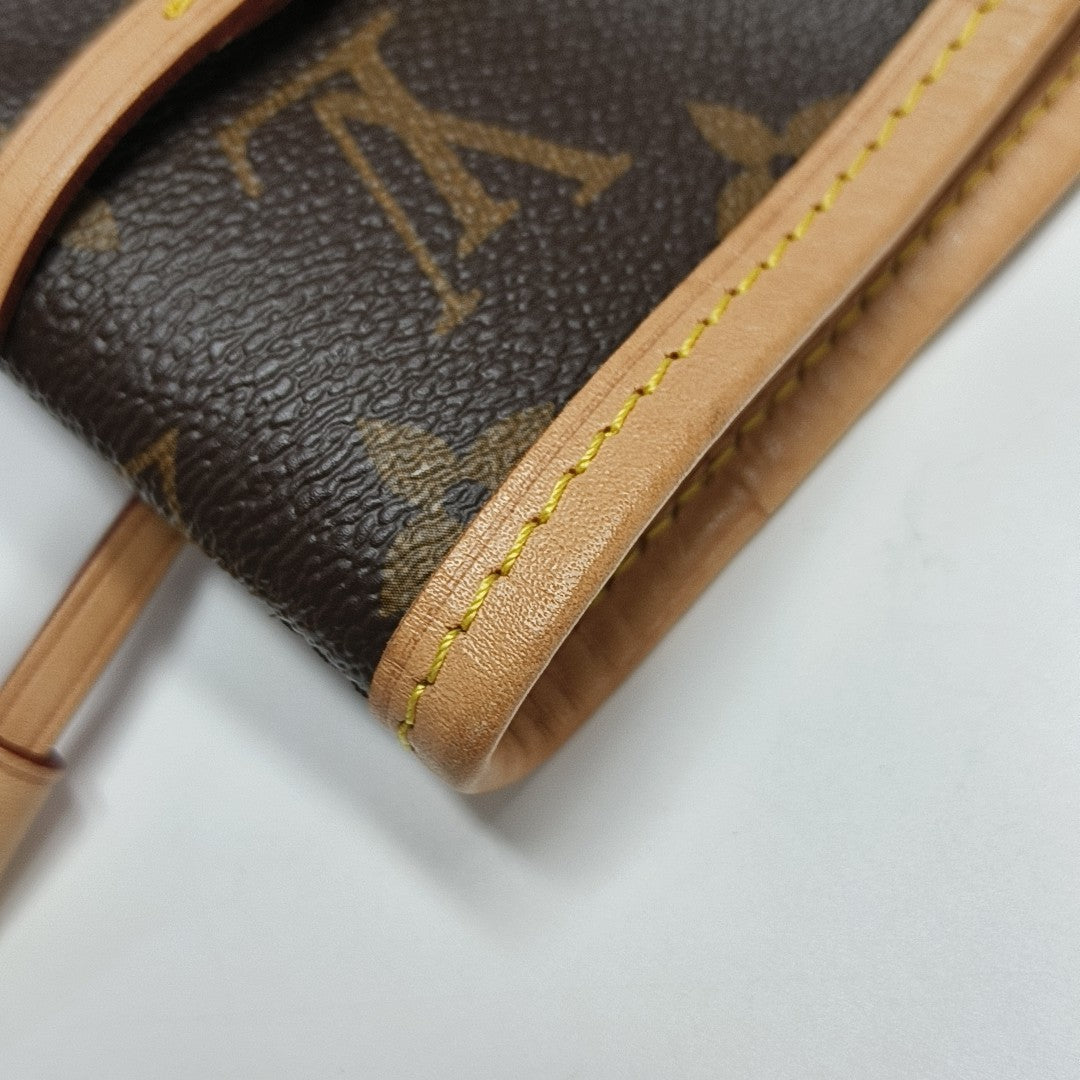 NEVERFULL MM Monogram Coated Canvas Brown