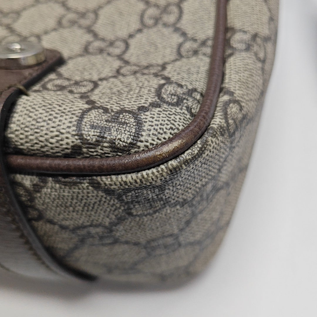 Monogram Coated Canvas Shoulder Bag Brown