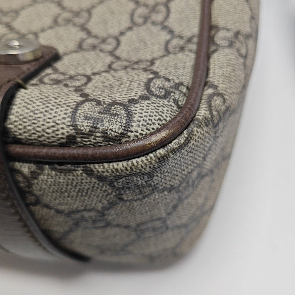 Monogram Coated Canvas Shoulder Bag Brown