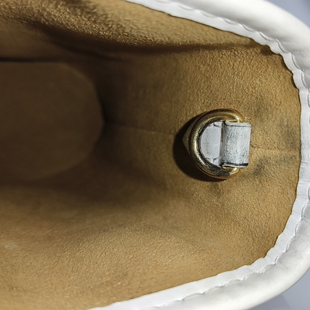BUCKET Nano Monogram Coated Canvas Brown