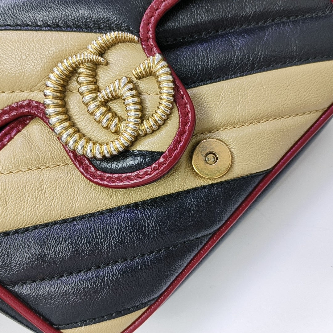 GG Marmont Super Mini Quilted Calfskin Multicolor
