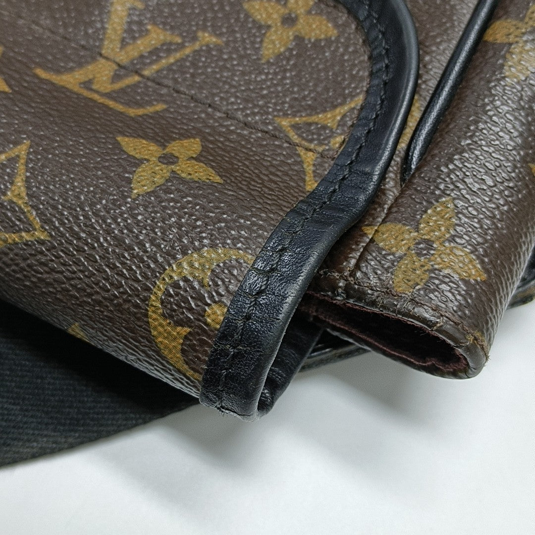 BASS Monogram Coated Canvas Brown