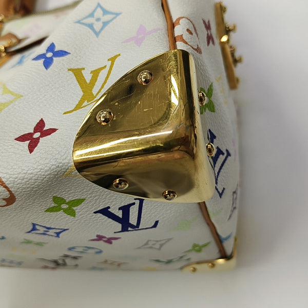 LV × TM SPEEDY 30 Monogram Coated Canvas White