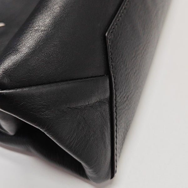 Calfskin Top Handle Bag Black