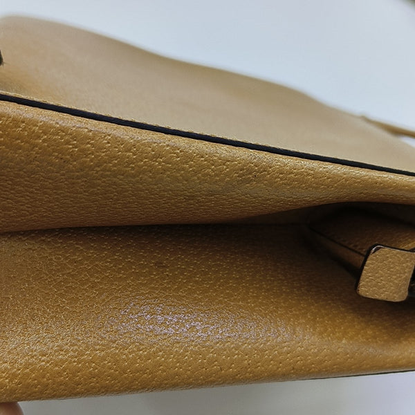 Calfskin Top Handle Bag Yellow